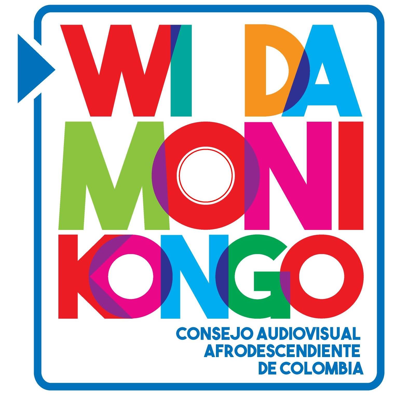 Logo of Wi Da Monikongo, featuring large, brightly coloured letters.