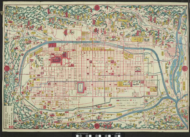 Map of Kyoto, in Japanese.