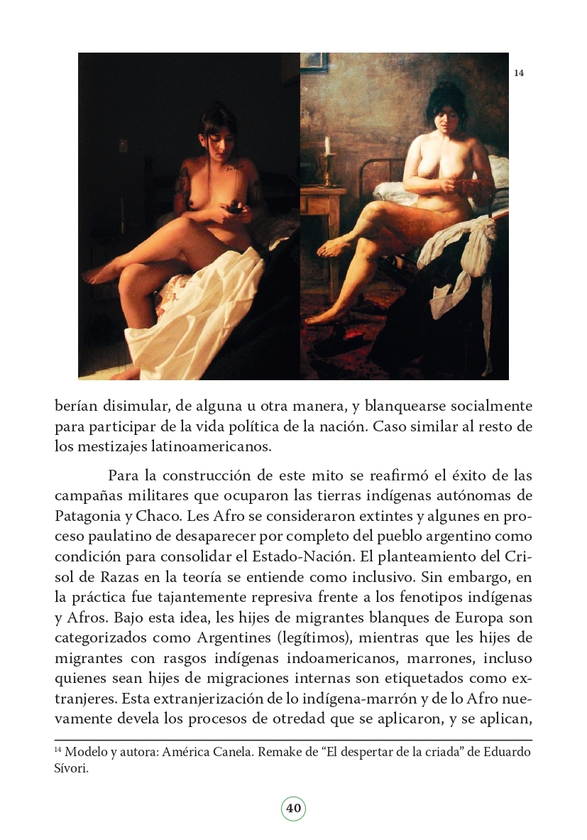 Page 36 of the book 'Marrones Escriben' by Identidad Marron.